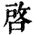 启(印刷字体·清·康熙字典)